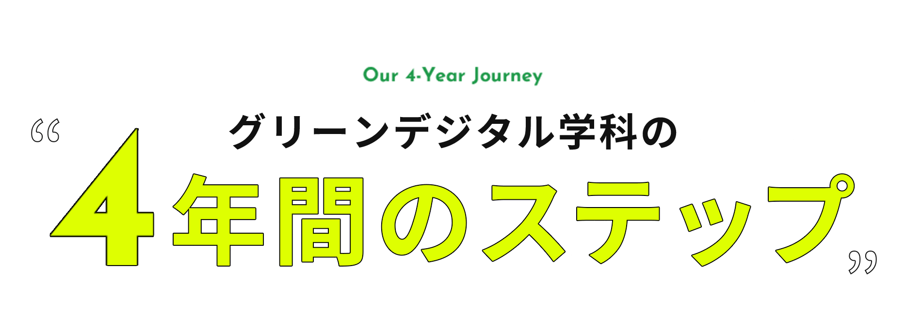 グリーン・デジタル学科の4年間のステップ